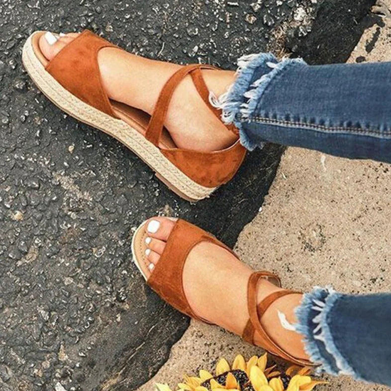 Modern BOHO Style Summer Sandals - Brown 41 - sandals