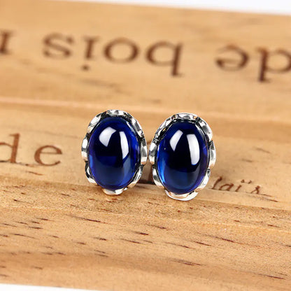 Vintage Punk Ruby Claw Earrings for Women