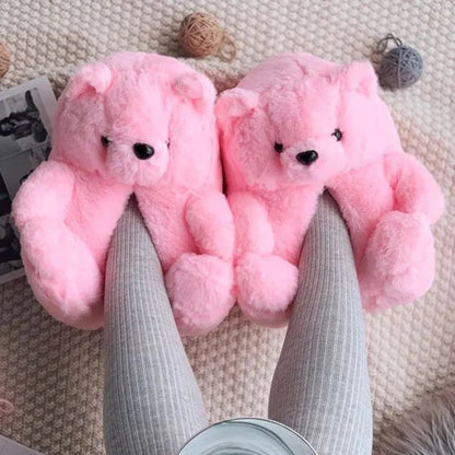 Colorful Teddy Slippers - Kia Day Design
