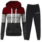 Casual Hoodie Sweat Suit Dark Red