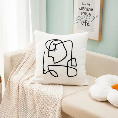 Floral Embroidered Pillow - Kia Day Design