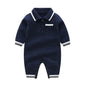 Knitted Baby One Piece Navy blue 3M