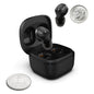 Coby Mini True Wireless Earbuds Worlds Smallest Wireless Ear Buds Lightweight in-Ear Headphones & Case Built-in Mic | Bluetooth Headphones 12-HR Play (Black) Kia Day Design
