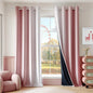 Pink & White Gradient Ombre Blackout Grommet Curtains Thermal Insulated 2 Panel Set - Kia Day Design