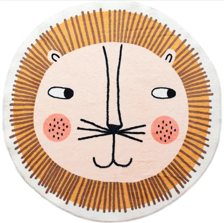 Cute Cartoon Round Rug for Kids' Room and Living Room - Kia Day Design