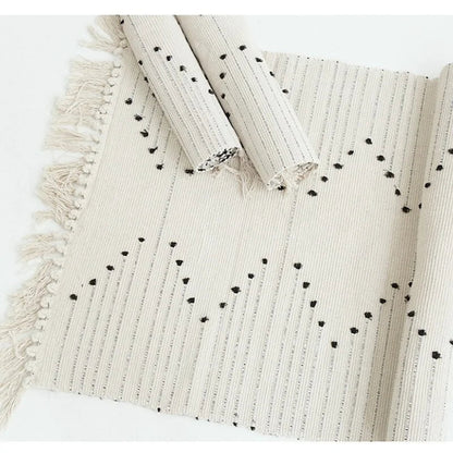 Floor Geometric Weave Thread Rug Kia Day Design
