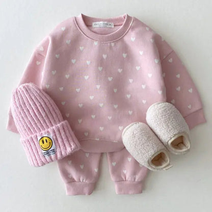 Full Heart Baby Clothing Set Pink 24M