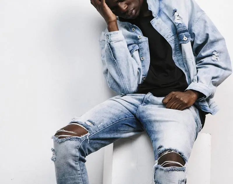 Street Men's Knee-Skinny Jeans