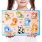 Baby Montessori Wooden Puzzle Board - Kia Day Design