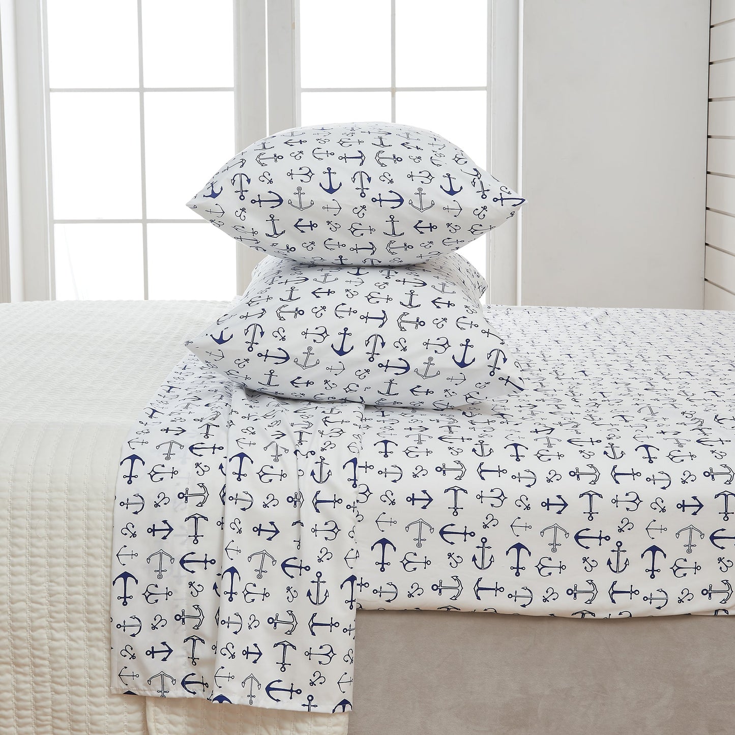 Coastal Printed Sheet Set - Newport Collection - - Bed Sheets