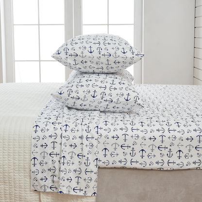 Coastal Printed Sheet Set - Newport Collection - - Bed Sheets