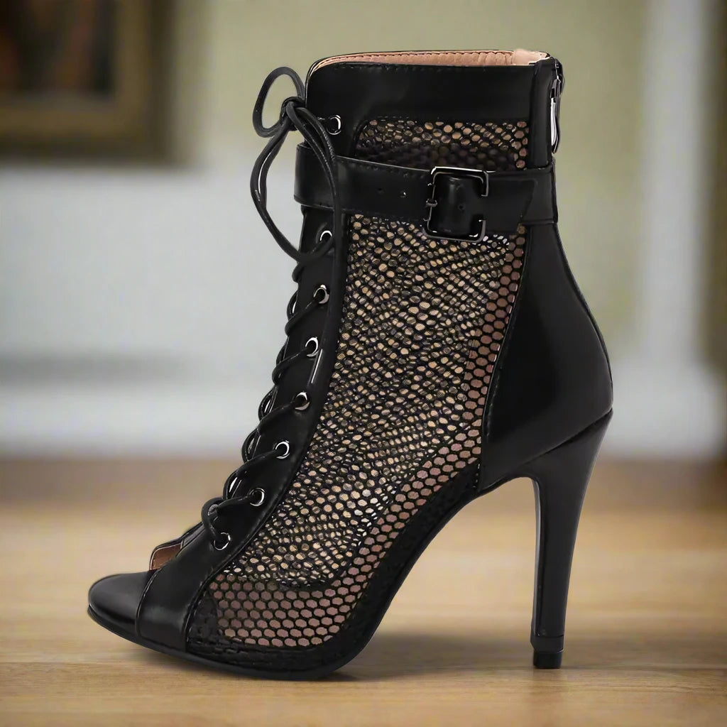 Our Peep Toe Gladiator Ankle Boots