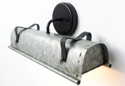 Galvanized Metal Wall Vanity Light - Rubbed Bronze - Farmhouse Lighting