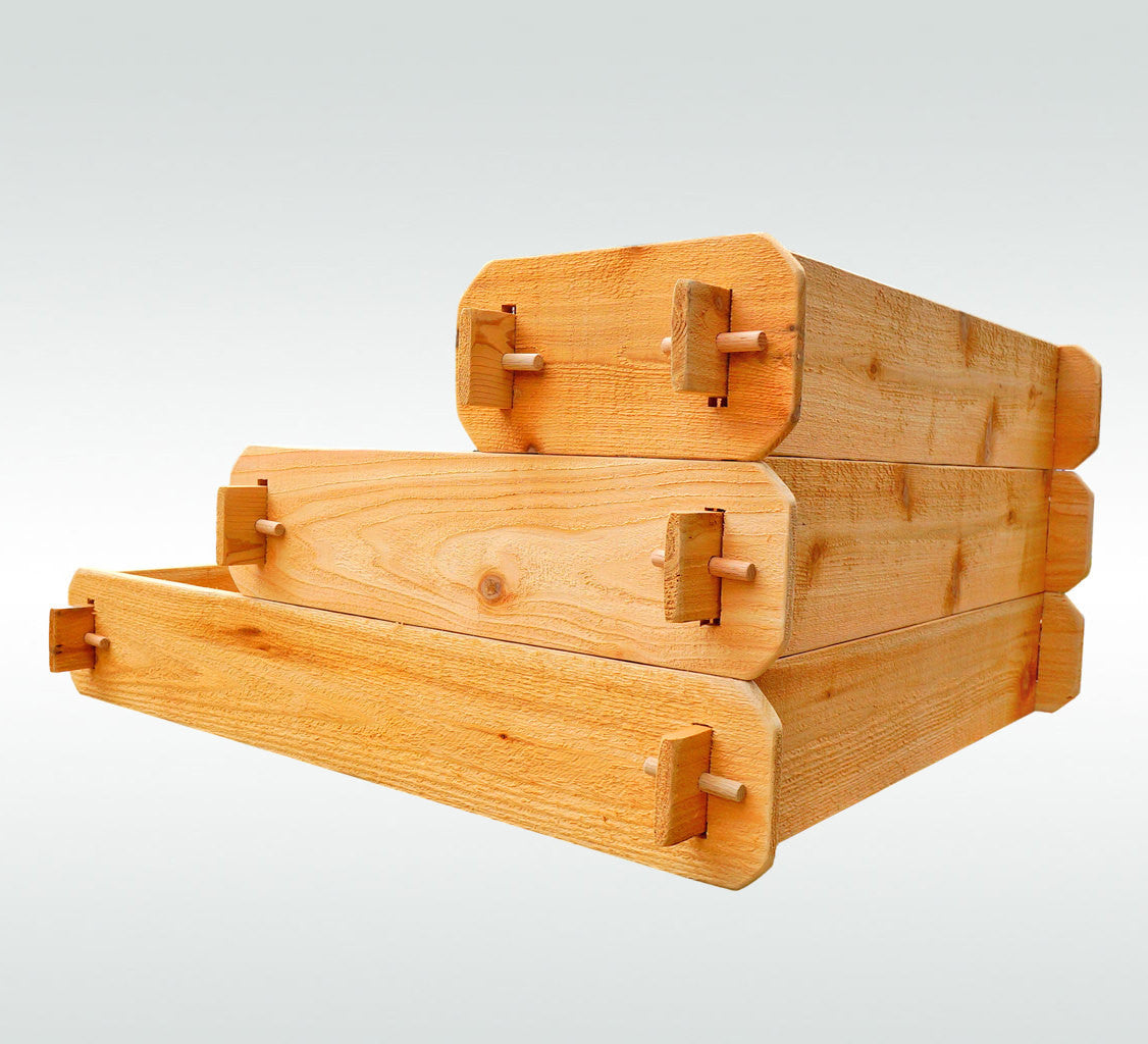 Timberlane Gardens Raised Garden Bed Kit 3 Tiered (1x3 2x3 3x3) Select Cedar Elevated Planter - - Raised Garden Bed Kit