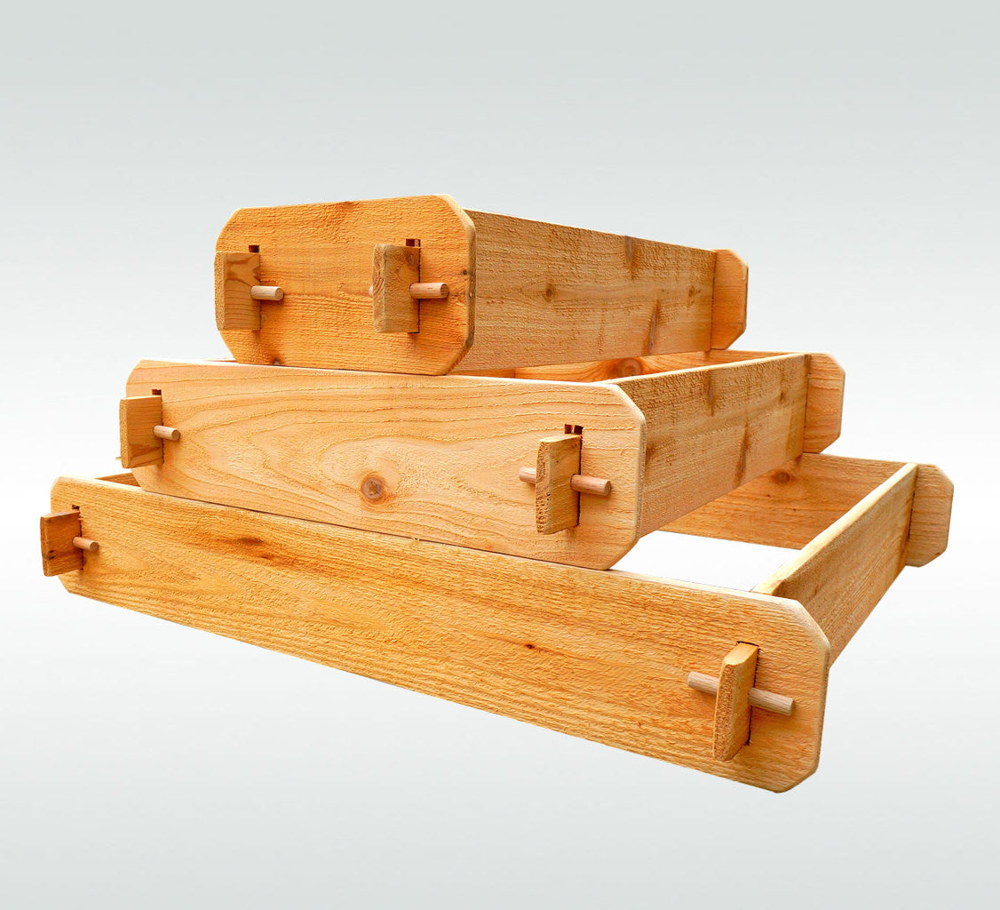 Timberlane Gardens Raised Garden Bed Kit 3 Tiered (1x3 2x3 3x3) Select Cedar Elevated Planter - - Raised Garden Bed Kit