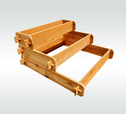 Timberlane Gardens Raised Garden Bed Kit 3 Tiered (1x3 2x3 3x3) Select Cedar Elevated Planter - - Raised Garden Bed Kit