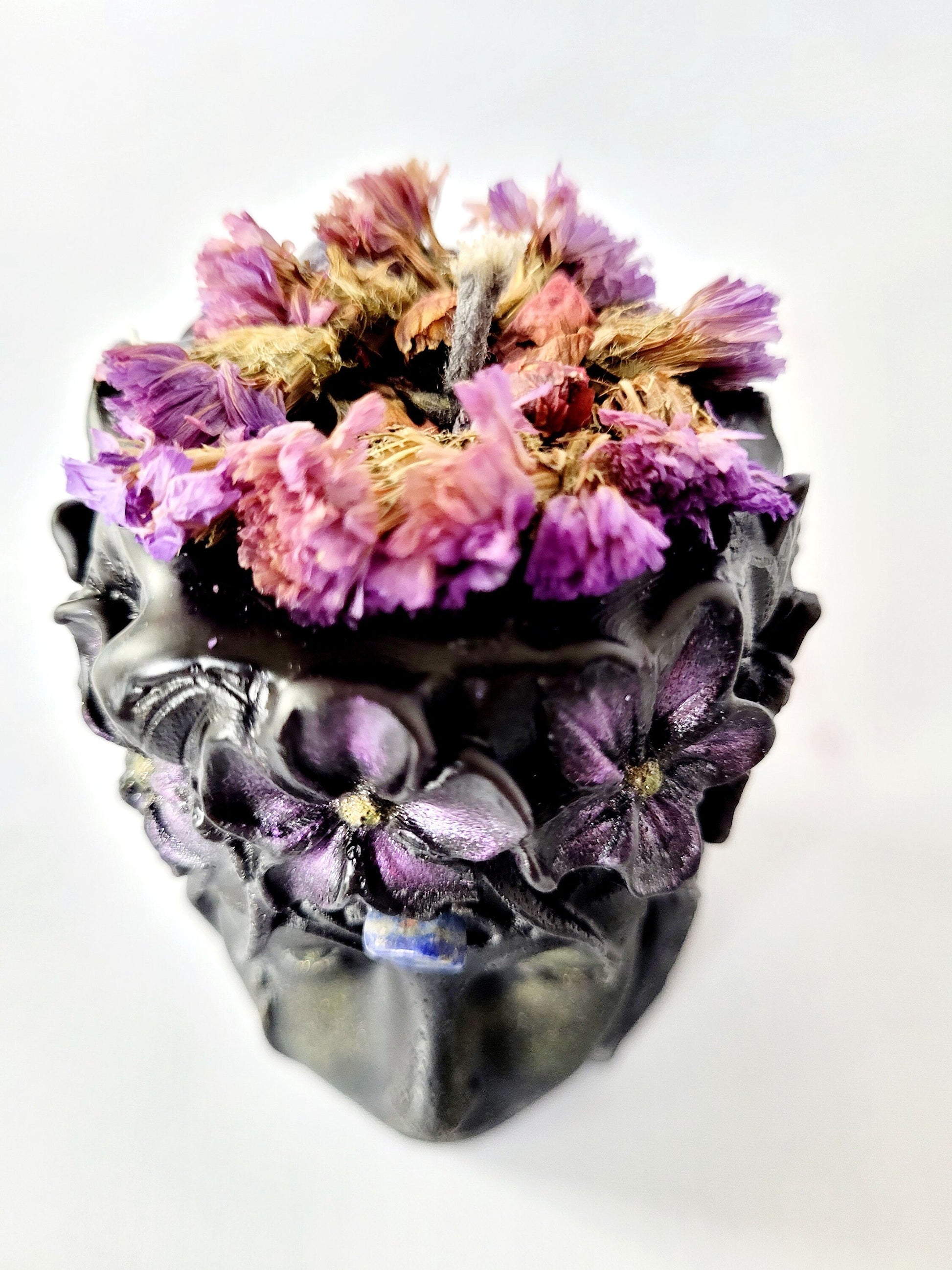 Earth Goddesss Head- Adorned - - Candle
