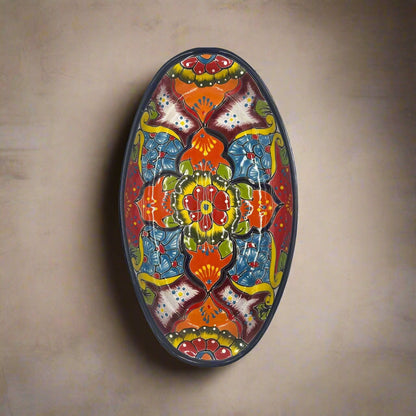 Extra Large Oval Talavera Platter Hand-Painted Mexican Serving Dish - - Talavera Oval Platter
