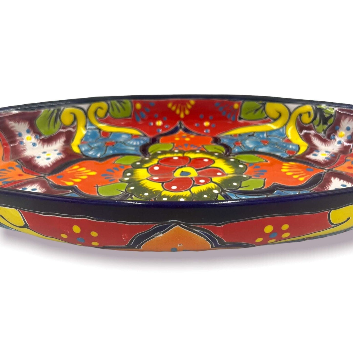 Extra Large Oval Talavera Platter Hand-Painted Mexican Serving Dish - - Talavera Oval Platter