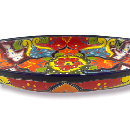 Extra Large Oval Talavera Platter Hand-Painted Mexican Serving Dish - - Talavera Oval Platter