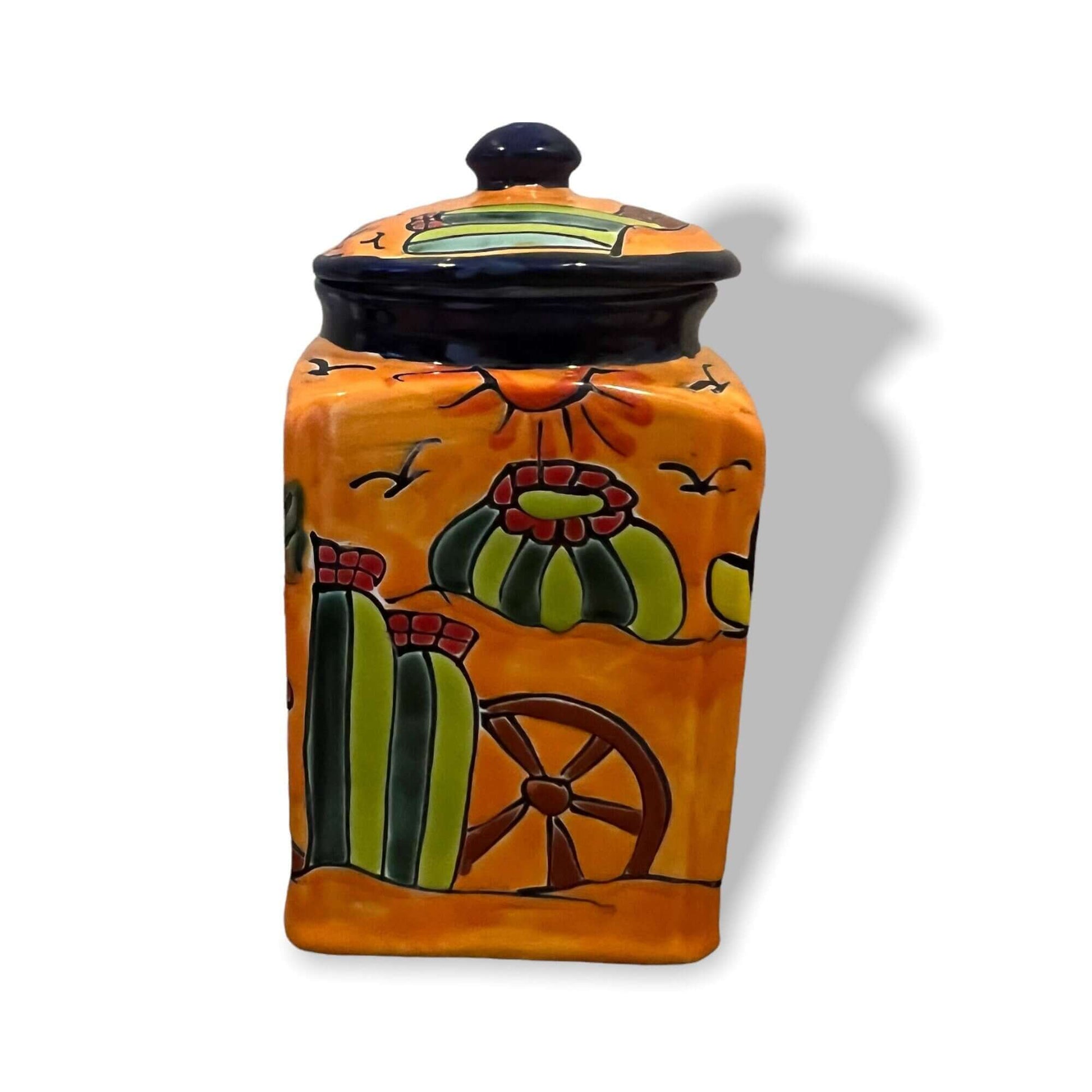 Talavera Canister Set Colorful Handmade Panchito Pottery - - Talavera Canister Set