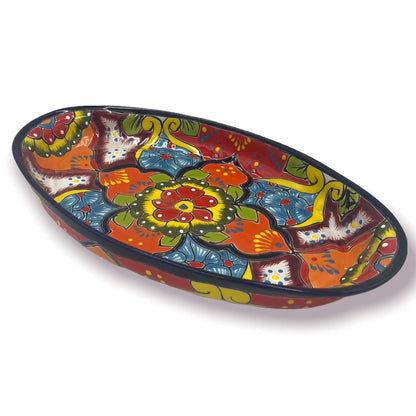 Extra Large Oval Talavera Platter Hand-Painted Mexican Serving Dish - - Talavera Oval Platter