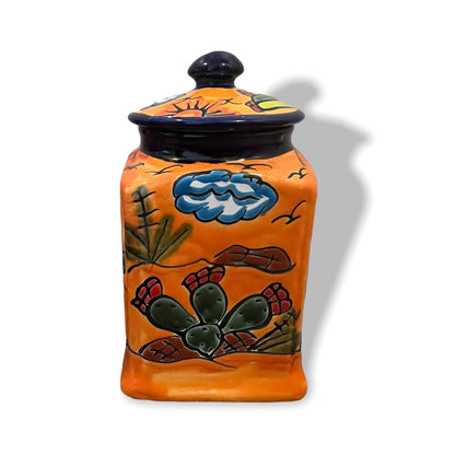 Talavera Canister Set Colorful Handmade Panchito Pottery - - Talavera Canister Set