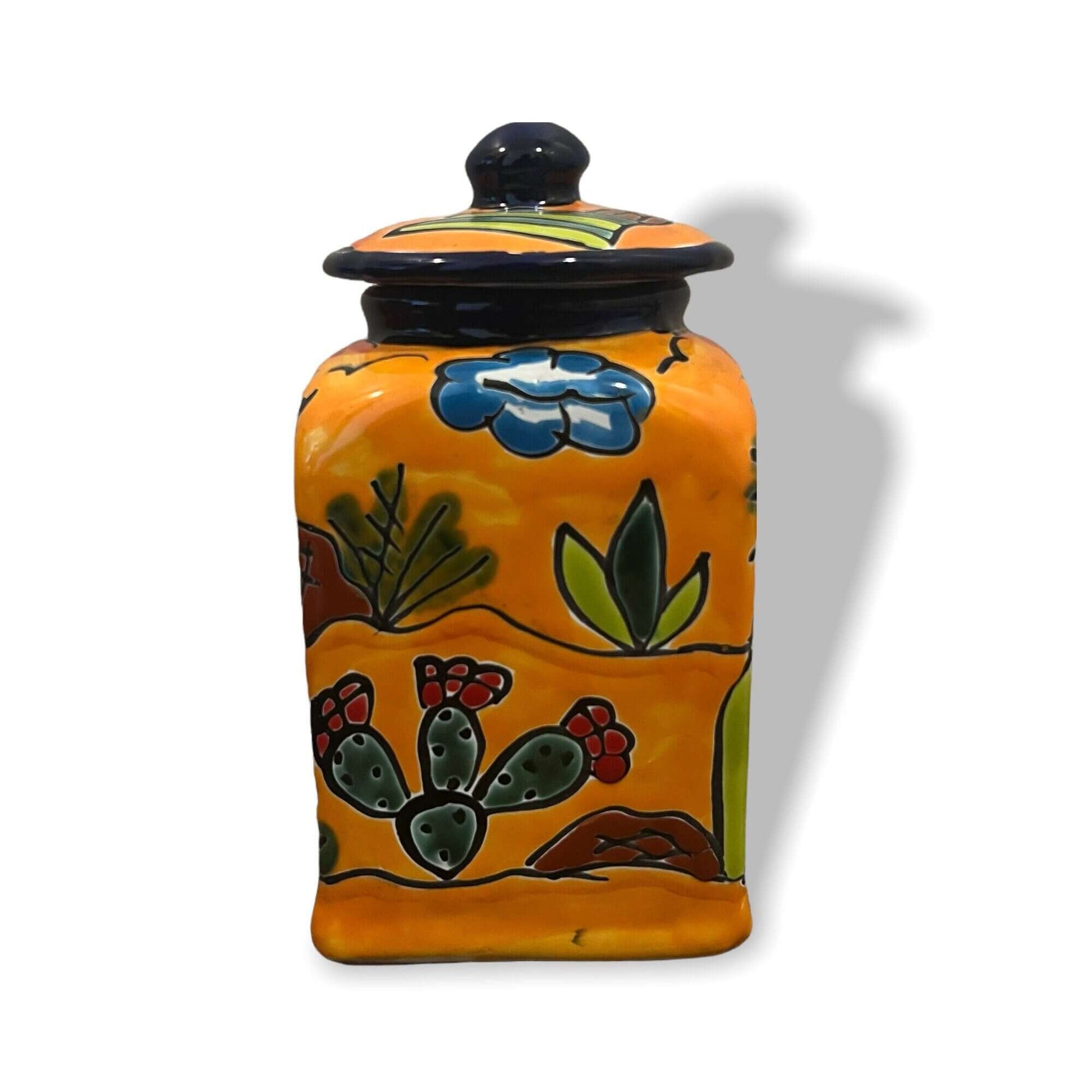 Talavera Canister Set Colorful Handmade Panchito Pottery - - Talavera Canister Set