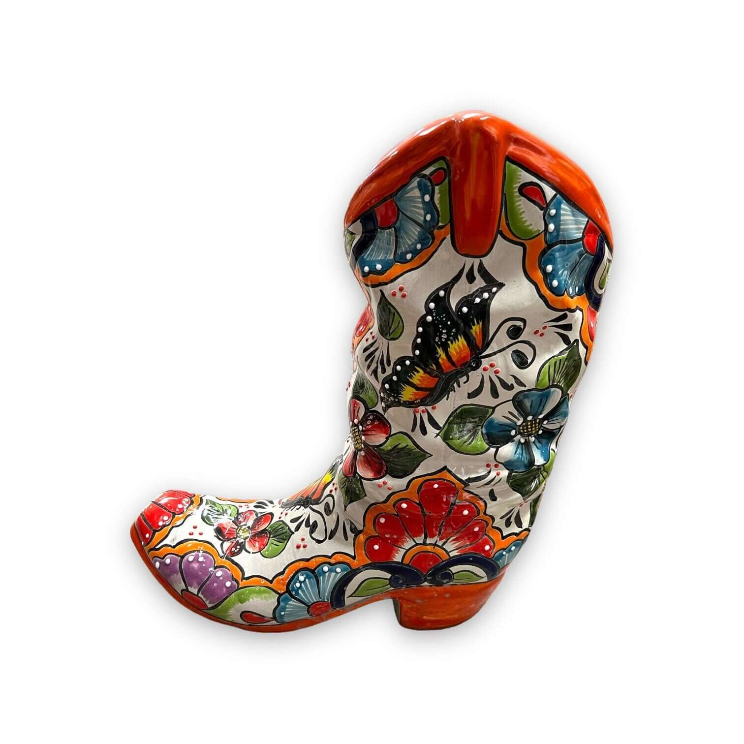 Colorful Boot Planter Handmade Talavera Pot - - Talavera Planter