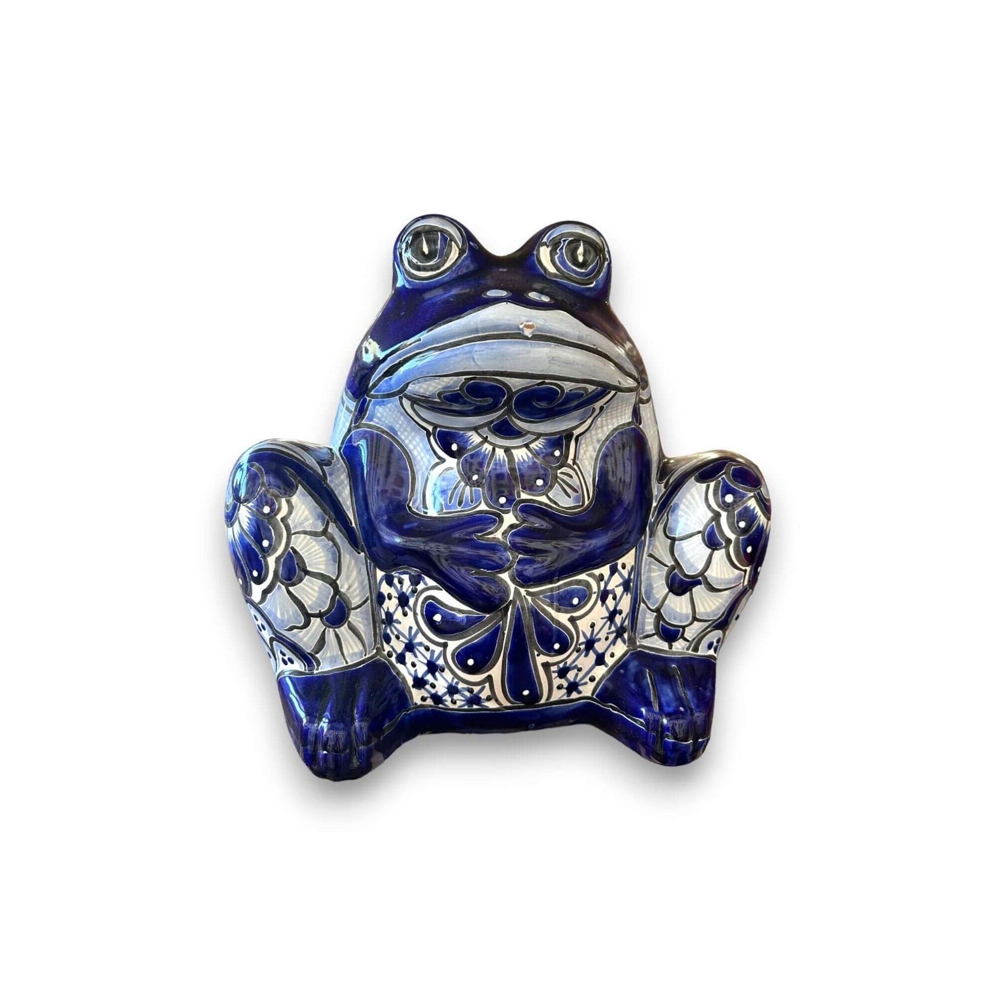 Talavera Frog Planter Colorful Handmade Mexican Pottery - - Talavera Planter