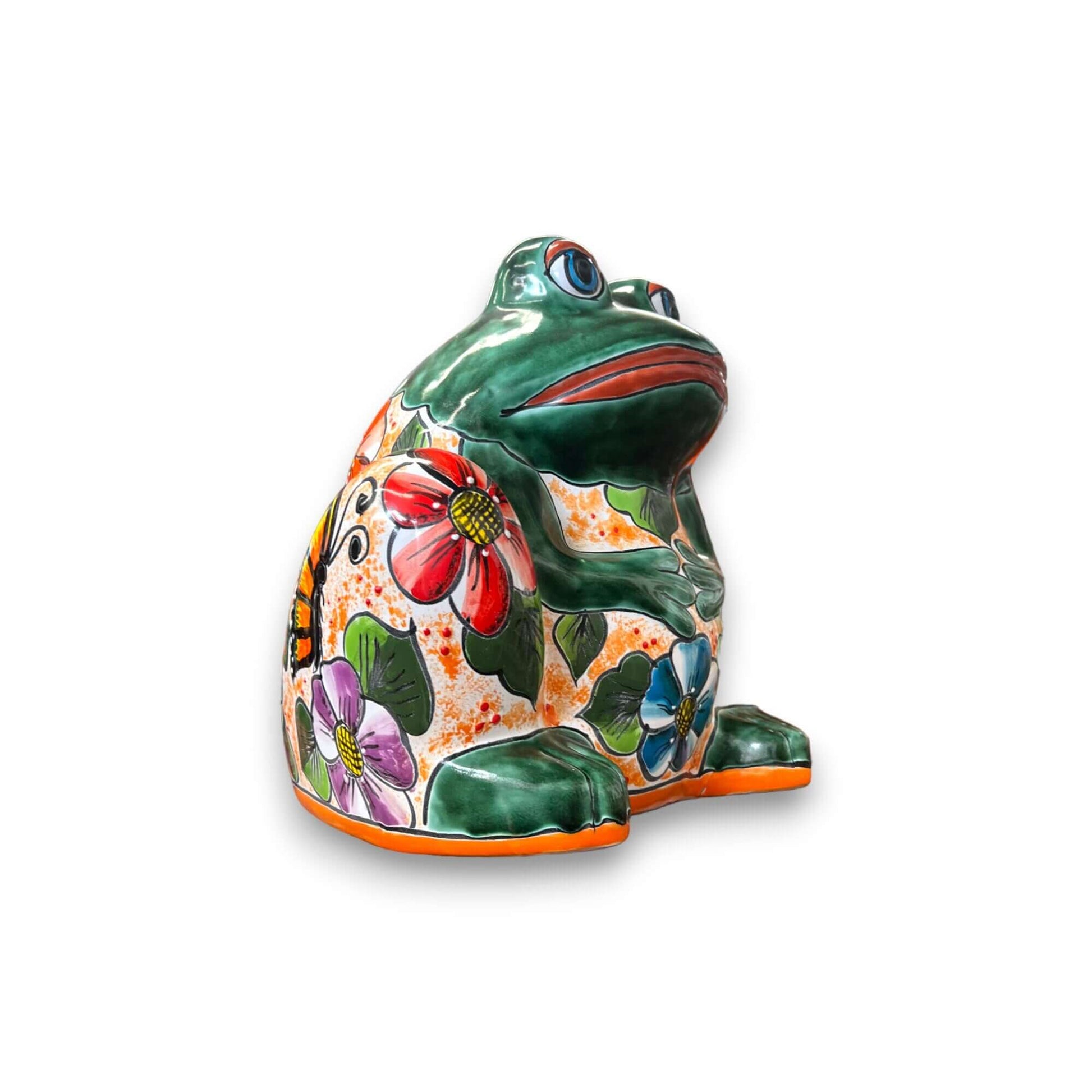 Talavera Frog Planter Colorful Handmade Mexican Pottery - - Talavera Planter
