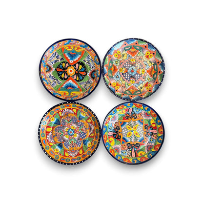 Handmade Talavera 12-Piece Dinnerware Set Mexican Pottery for 4 - - Talavera Dinnerware Set