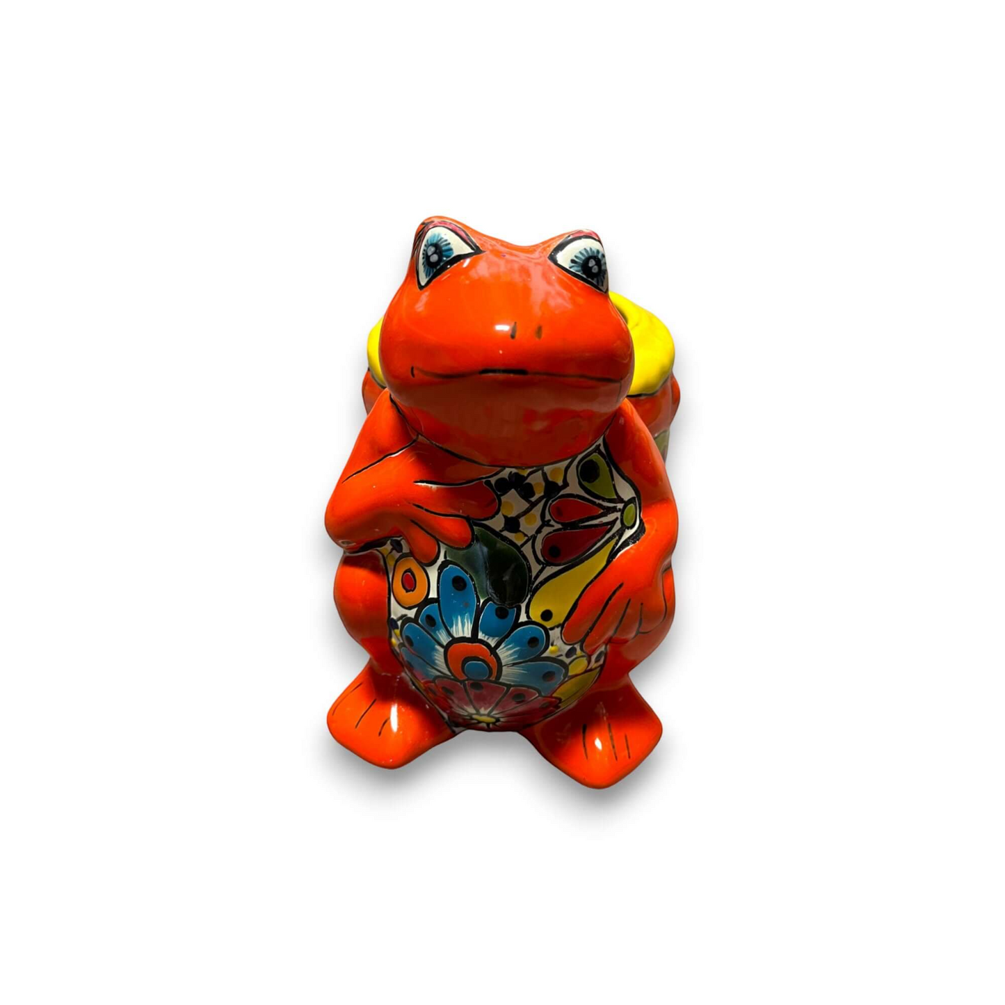 Talavera Frog Planter Colorful Hand-Painted Mexican Pottery - - Talavera Planter