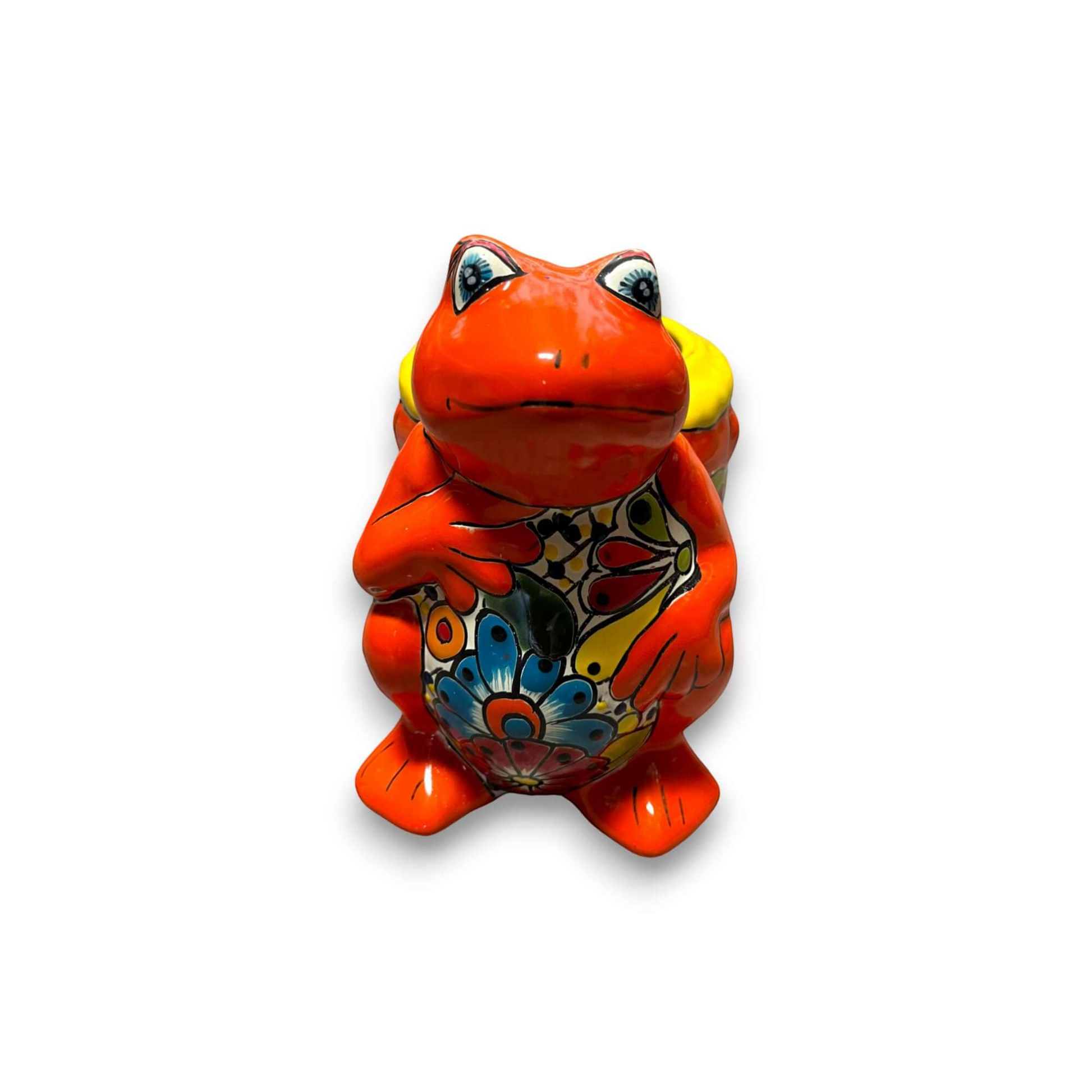 Talavera Frog Planter Colorful Hand-Painted Mexican Pottery - - Talavera Planter