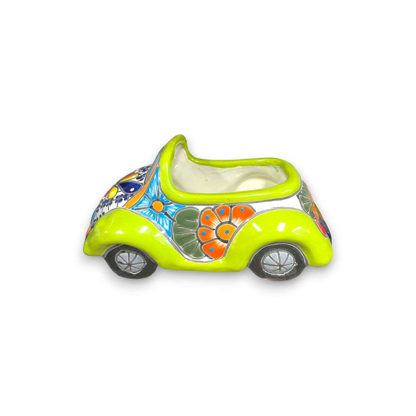 Small Talavera Car Planter Ceramic Car Statue - - Talavera Planter