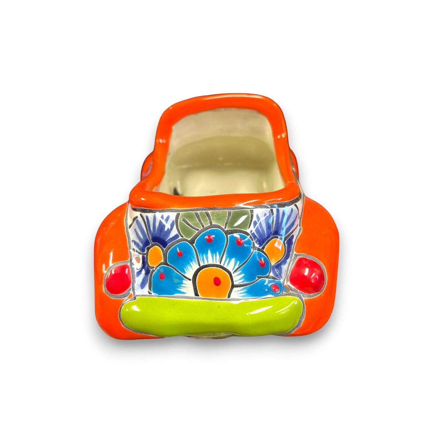 Small Talavera Car Planter Ceramic Car Statue - - Talavera Planter