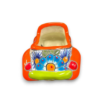 Small Talavera Car Planter Ceramic Car Statue - - Talavera Planter