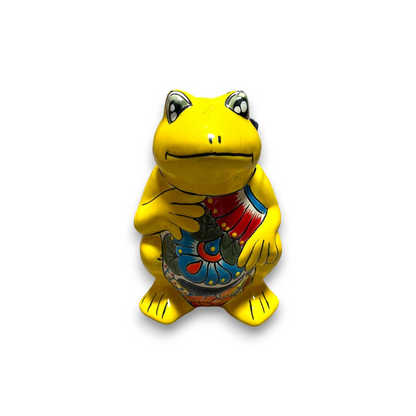 Talavera Frog Planter Colorful Hand-Painted Mexican Pottery - - Talavera Planter