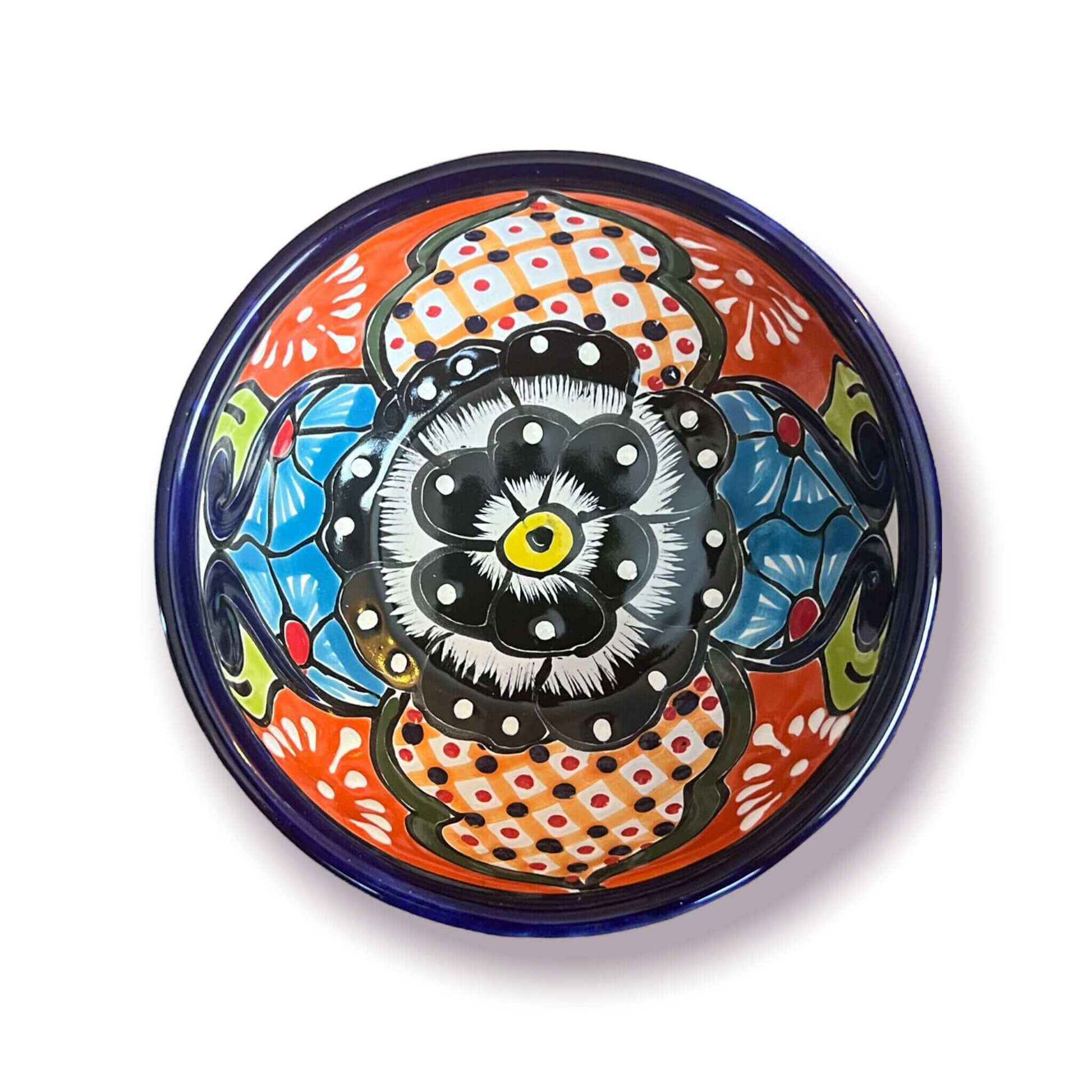 12-Piece Talavera Dinnerware Set Mexican Ceramic Plates & Bowls - - Talavera Dinnerware Set