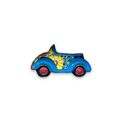 Small Talavera Car Planter Ceramic Car Statue - - Talavera Planter