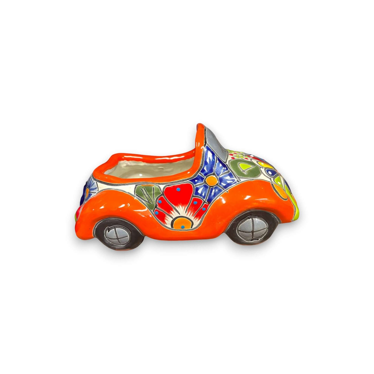 Small Talavera Car Planter Ceramic Car Statue - - Talavera Planter