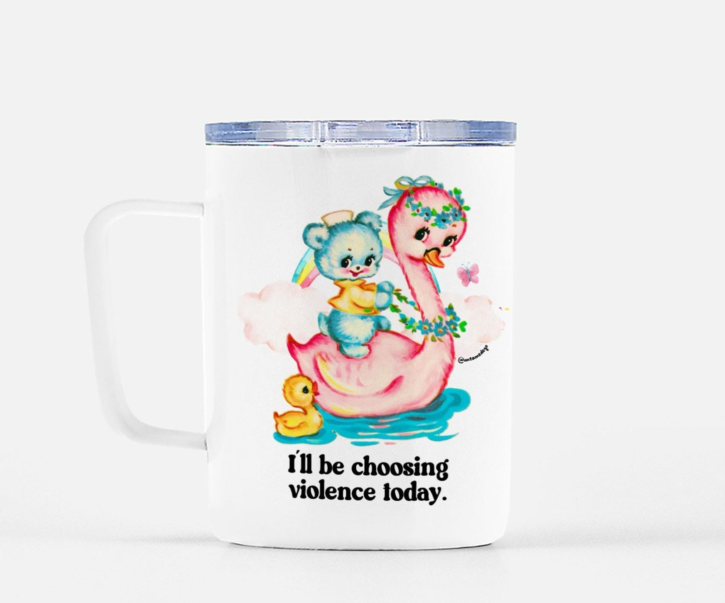 I'll Be Choosing Violence Today Mug - White (Travel Mug) - Drinkware