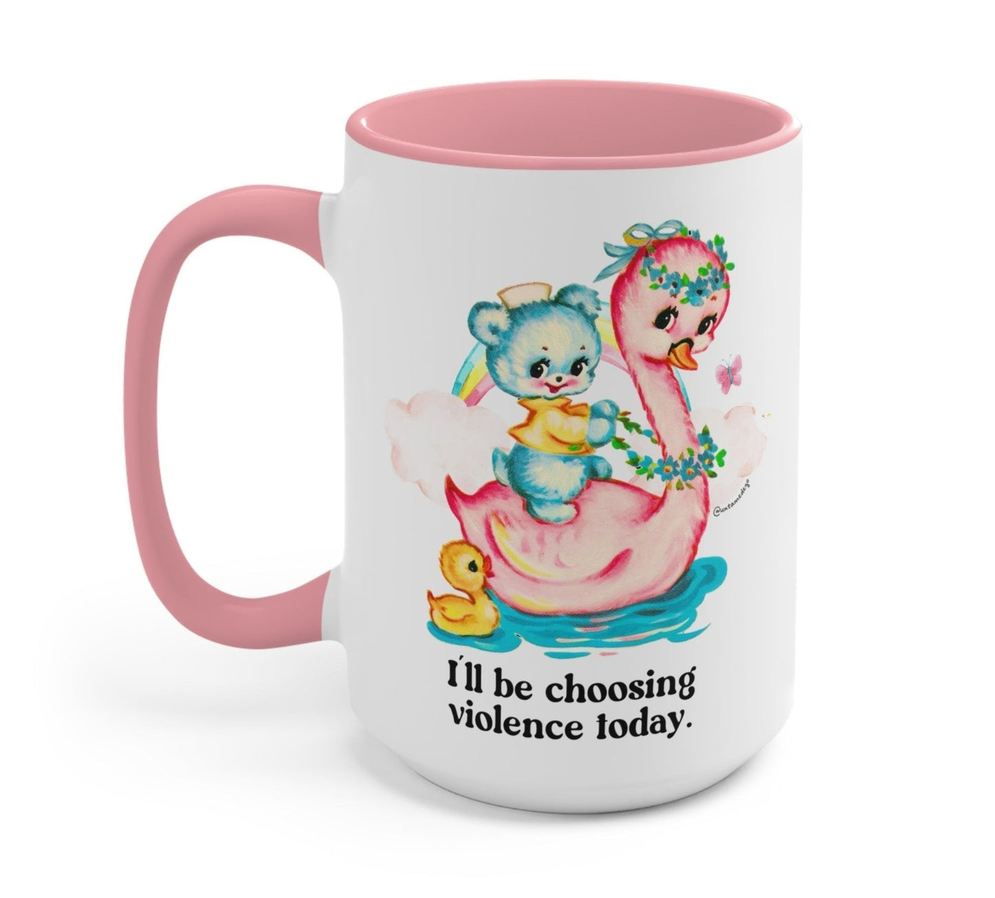 I'll Be Choosing Violence Today Mug - Pink - Drinkware