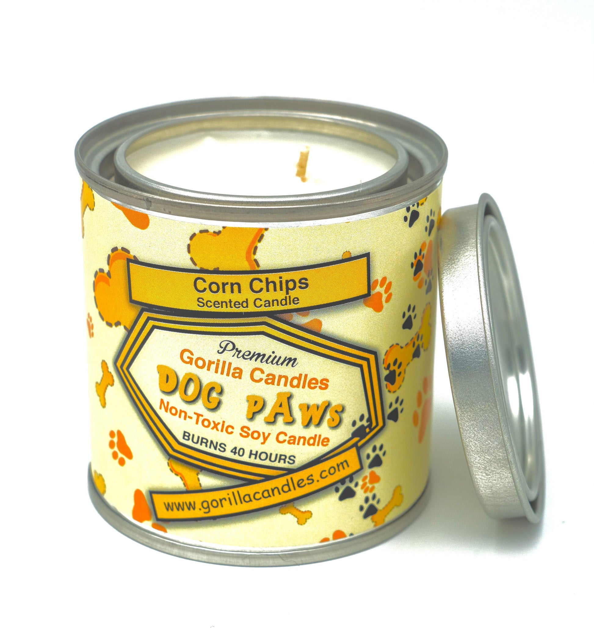 Novelty Dog Paws Corn Chips Scented Candle - - candle