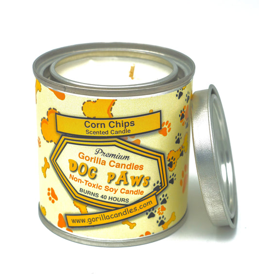 Novelty Dog Paws Corn Chips Scented Candle - - candle