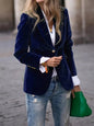 Women's Velvet Suit Jacket - Slim Fit - Multiple Colors - Four Season - Champlain color -