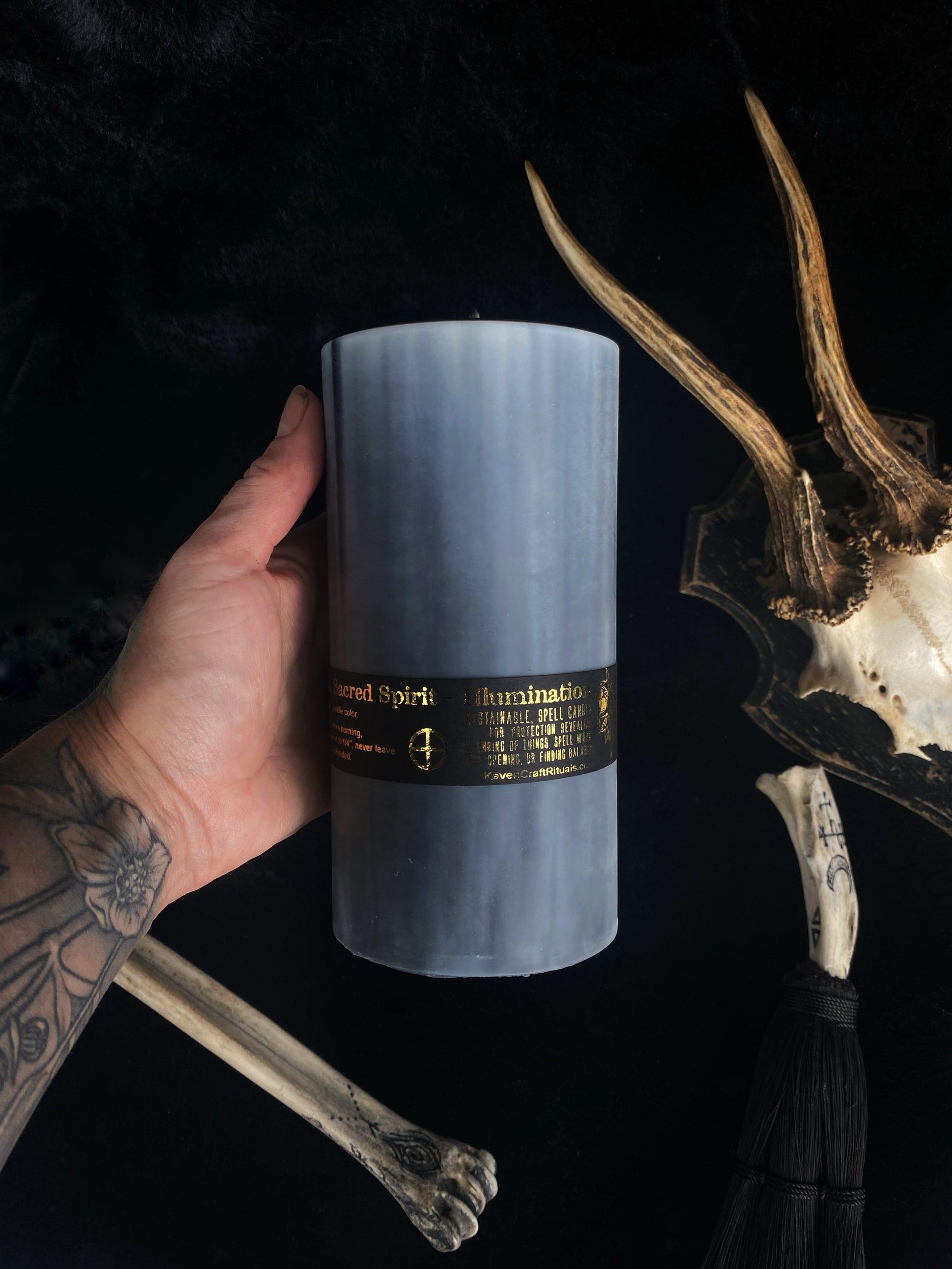 Sacred Spirit Pillar Candles - Vegan Soy - - Candles