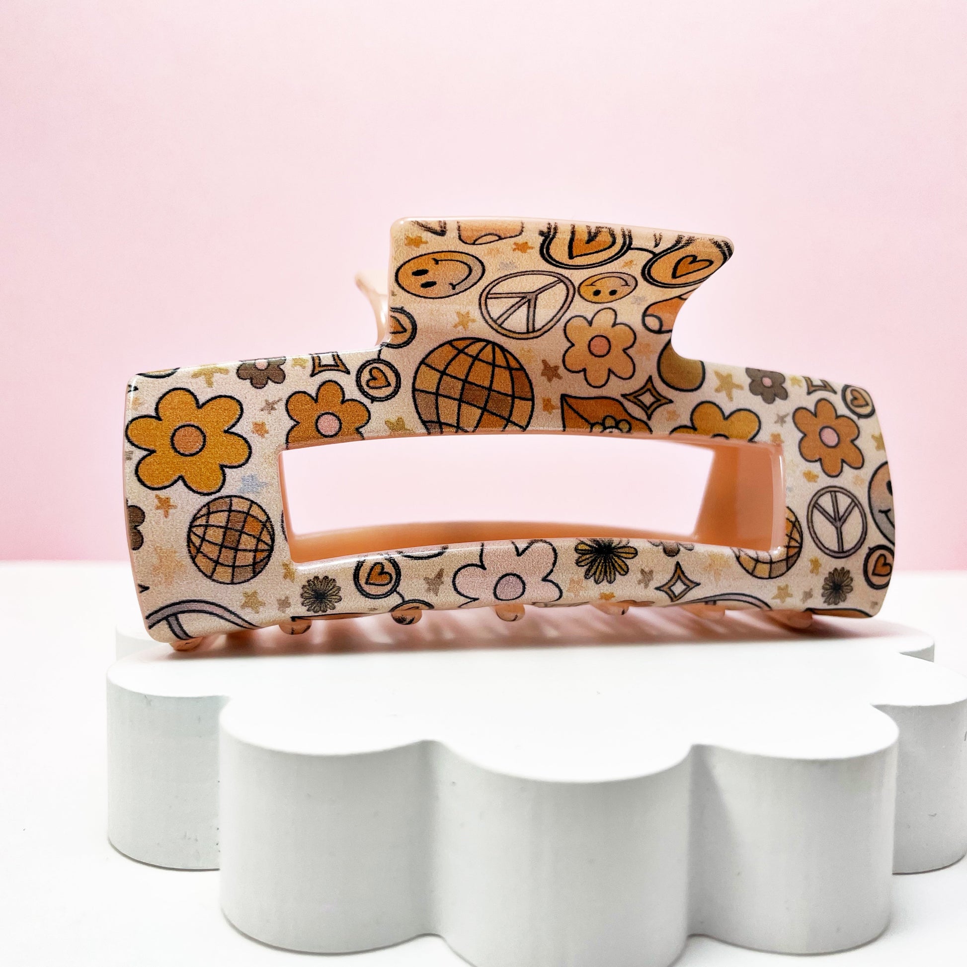 Muted Hippie Claw Clip - - Snap Clip