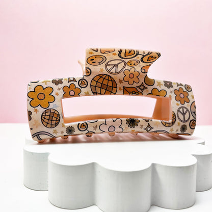 Muted Hippie Claw Clip - - Snap Clip