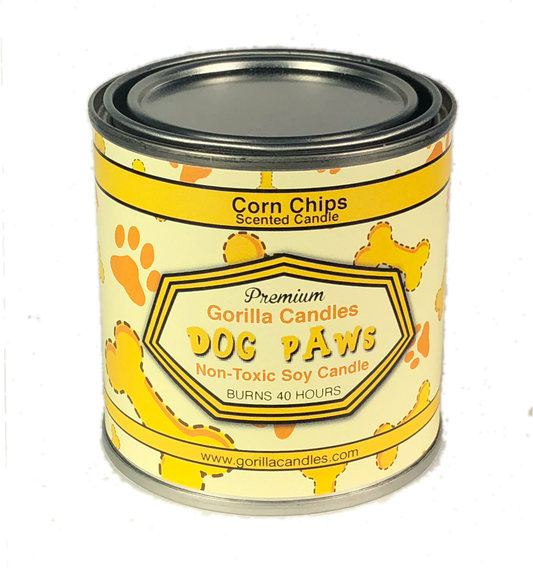 Novelty Dog Paws Corn Chips Scented Candle - - candle